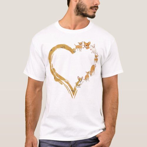 Chihuahua Chihuahua Heart Heart T_Shirt