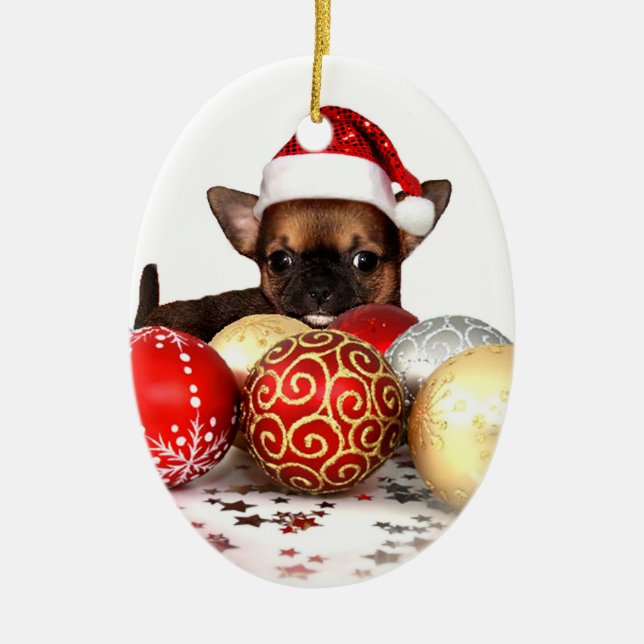 chihuahua christma ornament (Front)