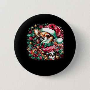 Chihuahua Christmas Cheer! Classic T-Shirt Button