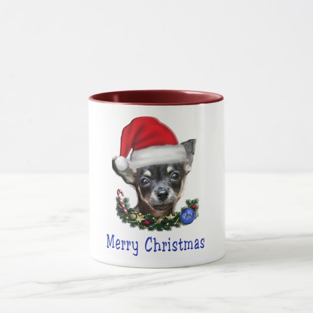Chihuahua christmas coffee mug (Center)