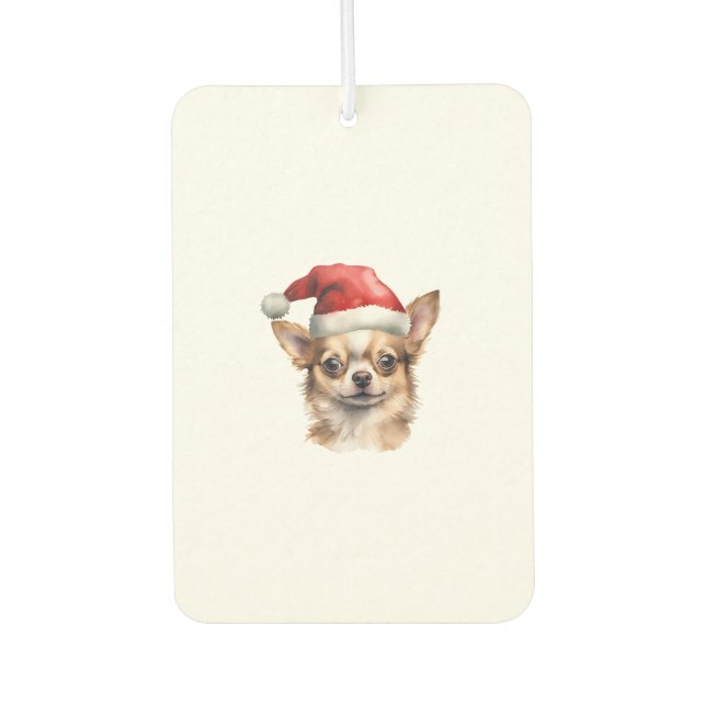 Chihuahua Christmas Dog  Air Freshener (Front)