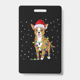 Chihuahua Christmas Dog Badge
