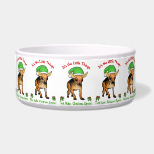Chihuahua Christmas Dog Bowl
