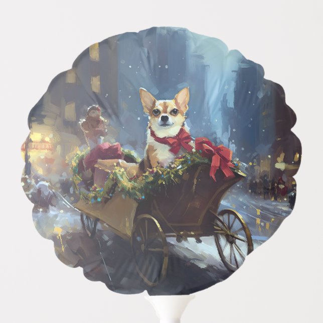 chihuahua Christmas Festive Season Balloon (Front)