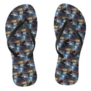 chihuahua Christmas Festive Season Flip Flops