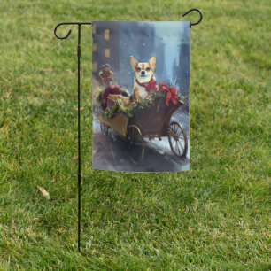 chihuahua Christmas Festive Season Garden Flag