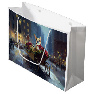 chihuahua Christmas Festive Season Large Gift Bag