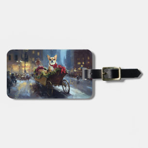 chihuahua Christmas Festive Season Luggage Tag