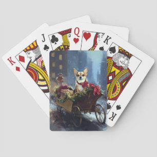 chihuahua Christmas Festive Season Poker Cards