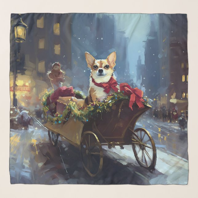 chihuahua Christmas Festive Season Scarf (Front)