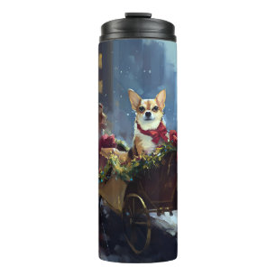 chihuahua Christmas Festive Season Thermal Tumbler