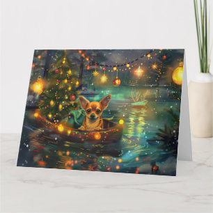 Chihuahua Christmas Festive Voyage Card