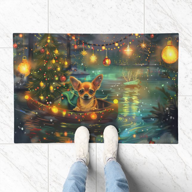 Chihuahua Christmas Festive Voyage Doormat (Indoor)