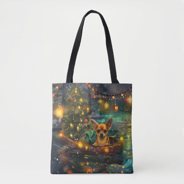 Chihuahua Christmas Festive Voyage Tote Bag (Front)