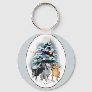 Chihuahua Christmas Gifts Keychain