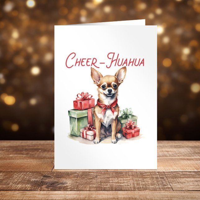 Chihuahua Christmas Happy Holidays funny Holiday Card (Creator Uploaded)