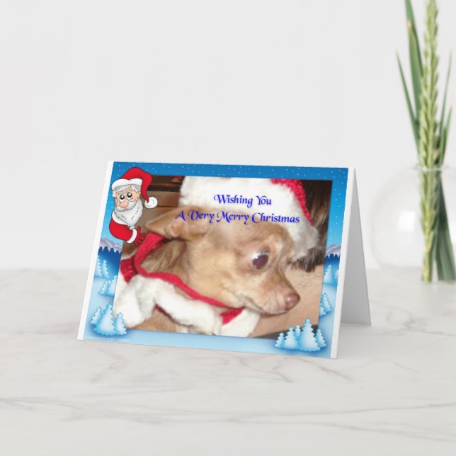 Chihuahua Christmas Holiday Card (Front)