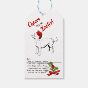 Chihuahua Christmas Holly Snowflake Personalize Gift Tags