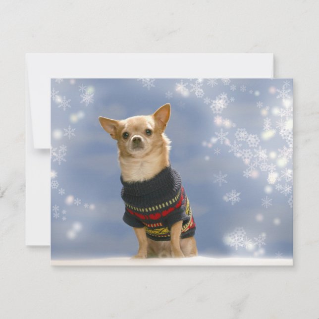Chihuahua Christmas Invitation (Front)