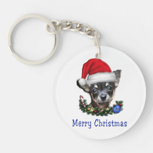Chihuahua christmas  keychain