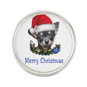 Chihuahua christmas  lapel pin