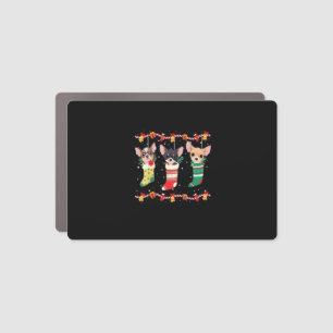 Chihuahua Christmas Lights Funny Xmas Dog Lover Es Car Magnet