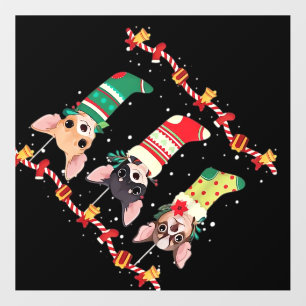 Chihuahua Christmas Lights Funny Xmas Dog Lover Es Wall Decal