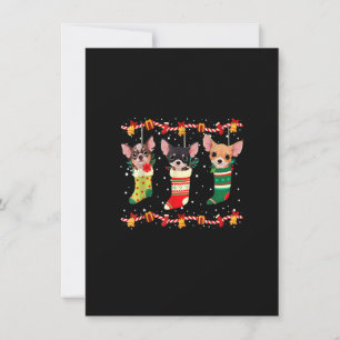 Chihuahua Christmas Lights Funny Xmas Dog Lover Invitation