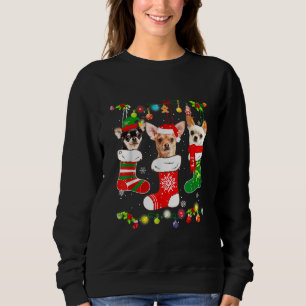 chihuahua christmas lights gift funny xmas dog lov sweatshirt