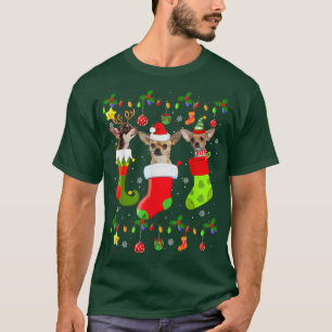 Chihuahua Christmas Lights Gift Funny Xmas Dog Lov T-Shirt