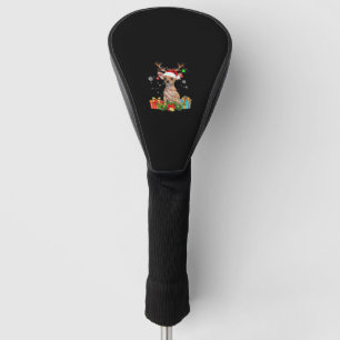 Chihuahua Christmas Lights Santa Oversized T-Shirt Golf Head Cover