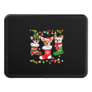 Chihuahua Christmas Lights Xmas Dog Classic T-Shir Hitch Cover