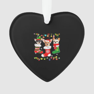 Chihuahua Christmas Lights Xmas Dog Classic T-Shir Ornament