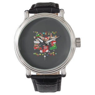 Chihuahua Christmas Lights Xmas Dog Classic T-Shir Watch