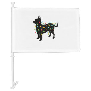 Chihuahua Christmas Lights Xmas Gift for Dog Lover Car Flag