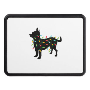 Chihuahua Christmas Lights Xmas Gift for Dog Lover Hitch Cover