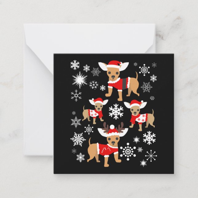 Chihuahua Christmas Lover Note Card (Front)