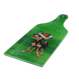 Chihuahua Christmas On Green Cutting Board