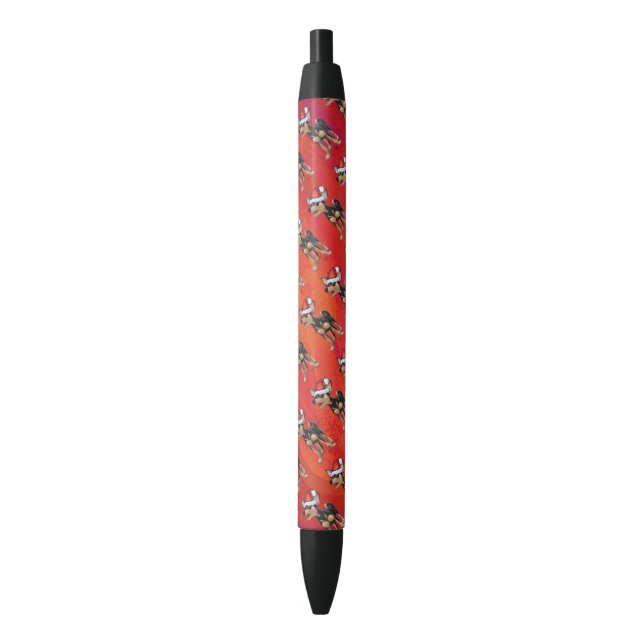 Chihuahua Christmas On Red Pen (Front Vertical)