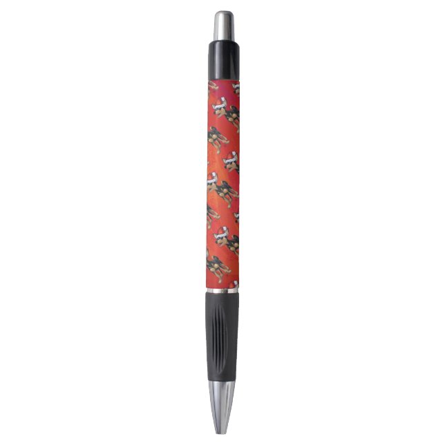 Chihuahua Christmas On Red Pen (Front Vertical)