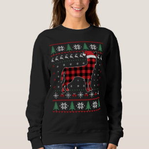Chihuahua Christmas Pajama Red Plaid Dog Ugly Swea Sweatshirt