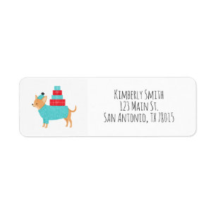 Chihuahua Christmas Return Address  Label