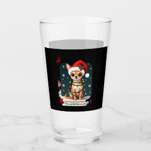 Chihuahua Christmas Santa Ugly Sweater Dog Lover X Glass