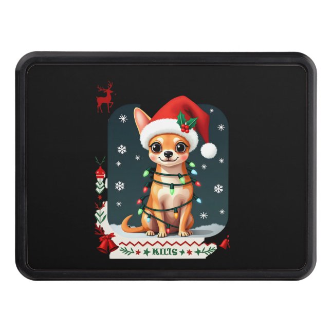 Chihuahua Christmas Santa Ugly Sweater Dog Lover X Hitch Cover (Front)