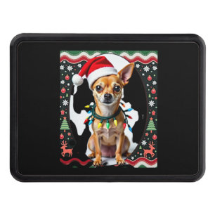 Chihuahua Christmas Santa Ugly Sweater Dog Lover X Hitch Cover