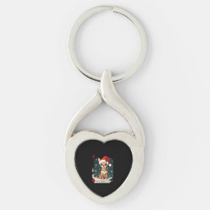 Chihuahua Christmas Santa Ugly Sweater Dog Lover X Keychain