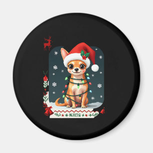 Chihuahua Christmas Santa Ugly Sweater Dog Lover X Magnet