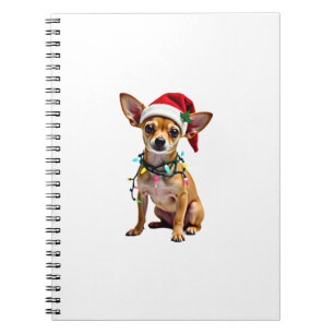 Chihuahua Christmas Santa Ugly Sweater Dog Lover X Notebook