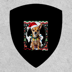 Chihuahua Christmas Santa Ugly Sweater Dog Lover X Patch