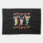 Chihuahua Christmas Socks Lights Funny Xmas Dog Lo Kitchen Towel